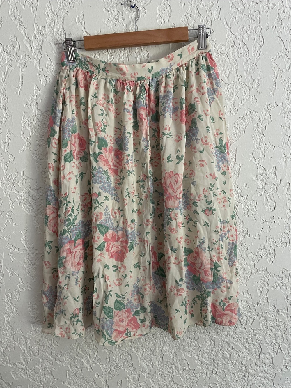 Ralph Lauren RARE Vintage 80s Cottagecore Country Prairie Floral Rayon Skirt - Picture 5 of 5